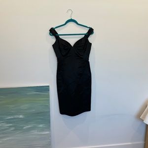 Formal Off the Shoulder Black Milly Dress Size 4